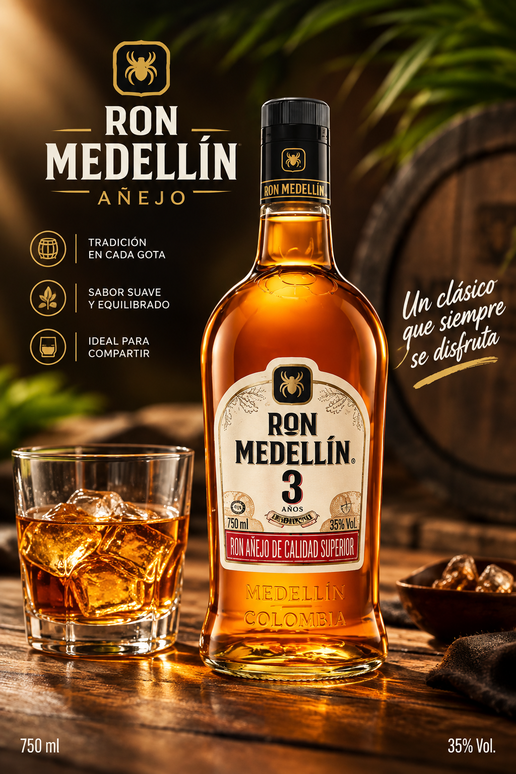 Ron Medellín Añejo 3 Años